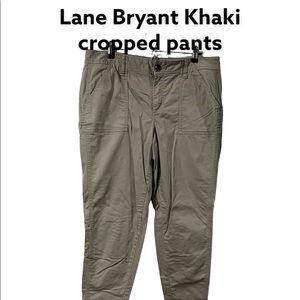 Lane Bryant size 16 Khaki cropped pants